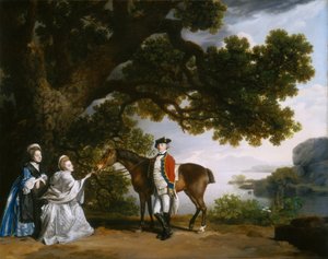 Kapitän Samuel Sharpe Pocklington mit seiner Frau Pleasance und möglicherweise seiner Schwester Frances von George Stubbs