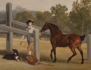 Detail von William Henry Cavendish-Bentinck, 3. Herzog von Portland und seinem jüngeren Bruder Lord Edward, 1767-68 (Detail) von George Stubbs