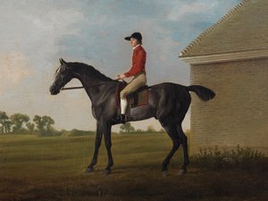 Gimcrack, mit John Pratt, auf Newmarket Heath, 1795 von George Stubbs
