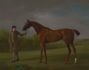 Lustre, gehalten von einem Stallburschen von George Stubbs