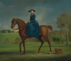 Die Gräfin von Coningsby im Kostüm der Charlton Jagd von George Stubbs