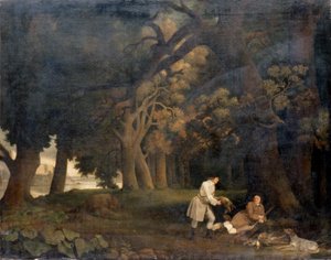 Schießszene im Wald von George Stubbs