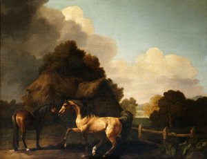Hengst und Stute, traditionell "Jupiter und Stute" genannt von George Stubbs