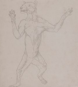 Tigerkörper, stehend in menschlicher Haltung von George Stubbs