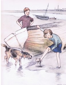 Vicky und Bill mit Rosie, aus Mudlarks veröffentlicht von Collins