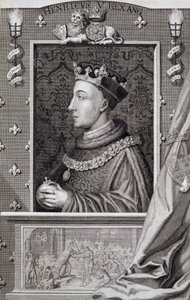 Heinrich V (1387-1422), nach einem Gemälde im Kensington Palace von George Vertue