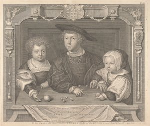 Drei Kinder von Heinrich VII. und Elizabeth, seiner Königin, Prinz Arthur, Prinz Heinrich und Prinzessin Margaret