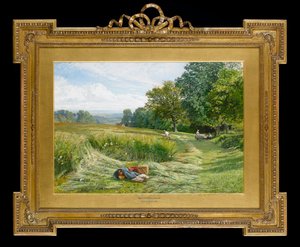 Heuernte bei Leith Hill, Dorking, Surrey, 1860 von George Vicat Cole