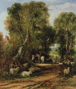 Pastorale Szene mit Schafen, 19. Jahrhundert von George Vicat Cole