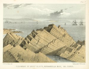 Spaltung im Grauschiefer, Ringabella Bay, Co Cork