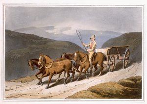 Der East Riding oder Wolds Wagen, graviert von Robert Havell dem Älteren, veröffentlicht 1814 von Robinson und Sohn, Leeds von George Walker