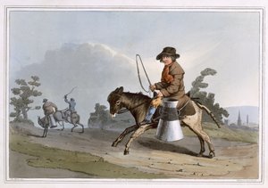 Der Milchjunge, graviert von Robert Havell dem Älteren, veröffentlicht 1814 von Robinson und Sohn, Leeds von George Walker