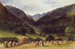 Erntezeit, Llyn Crafnant, Nordwales von George Augustus Wallis