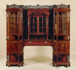 Vitrinenschrank, hergestellt für Morris & Co., um 1880