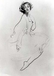 Studie einer Balletttänzerin, ca. 1911 von George Washington Lambert