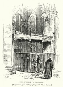 Grab von König Heinrich IV., Kathedrale von Canterbury von George Washington Wilson