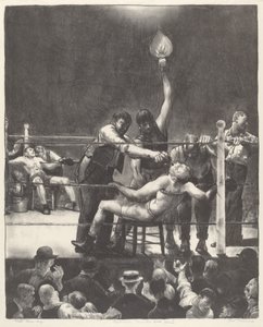Zwischen den Runden, klein, zweiter Stein, 1923 von George Wesley Bellows