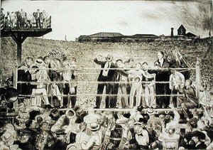Vorstellung von Georges Carpentier: der Dempsey-Carpentier Kampf von George Wesley Bellows