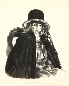 Jean mit schwarzem Hut, 1923-24 von George Wesley Bellows