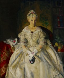 Mrs. T. in cremefarbener Seide, Nr. 2 von George Wesley Bellows