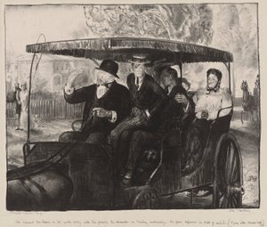 Sonntag, Kirchgang: Erinnerungen an einen Sonntagmorgen in Columbus, Ohio, 1897 von George Wesley Bellows