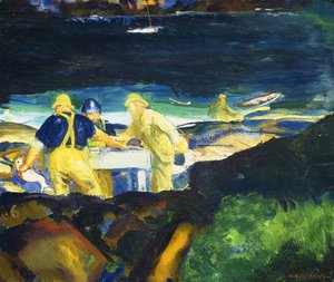 Hummerfallen stellen, früher Morgen von George Wesley Bellows