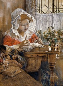 Die flämische Spitzenmacherin von George Wharton Edwards