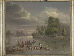 Szene am Wabash von George Winter