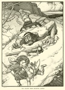 Die Flucht aus der Burg des Zweifels von George Woolliscroft Rhead