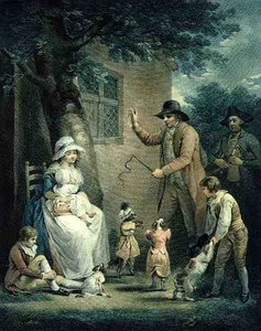 Tanzende Hunde, graviert von Thomas Gaugain, veröffentlicht von T. Philipe, 1796 (Punktstich) von George after Morland