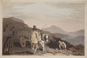 Der Torfkarren, aus The Costume of Yorkshire, graviert von Robert Havell, 1814