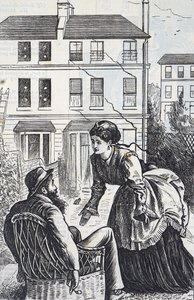 Karikatur über die schnelle städtische Expansion und den Pfusch am Bau von George du Maurier