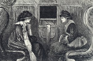 Karikatur von Passagieren in der Londoner U-Bahn