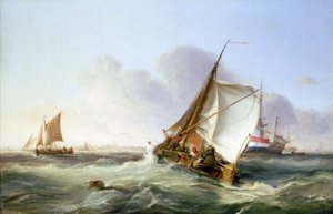 Ein Boeier (niederländisches Handelsschiff) im Wind