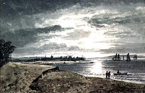 Blick auf den Fluss Adur mit New Shoreham in der Ferne