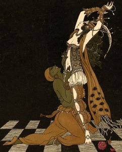 Vaslav Nijinsky und Ida Rubinstein in Schéhérazade von Georges (after) Barbier