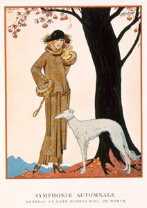 Herbstliche Symphonie, Nachmittagsmantel und Kleid von Worth, aus 