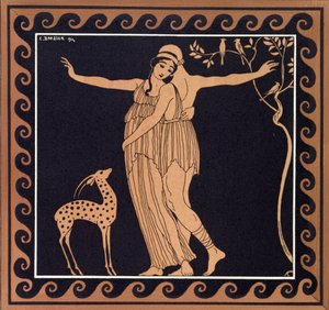 Ballettszene mit Tamara Karsavina (1885-1978) 1914 von Georges Barbier