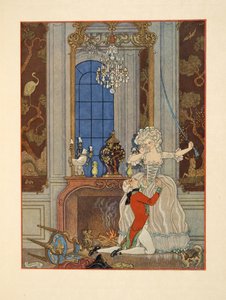 Danceny erklärt Cécile seine Liebe, Illustration aus 