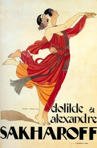 Tänzer Clotilde und Alexandre Sakharoff 1921 (Plakat) von Georges Barbier