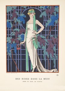 Rosen in der Nacht, aus einer Sammlung von Modeplatten von Georges Barbier