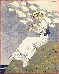Entwurf für ein Landkleid von Maison Paquin von Georges Barbier