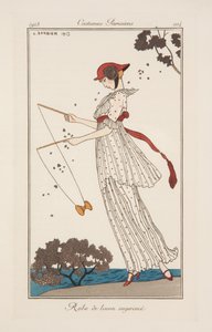 Kleid aus bedrucktem Leinen, Illustration aus 