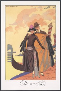 Falbalas et Fanfreluches, Almanach für 1924, Serenade, von George Barbier, Druck von Georges Barbier