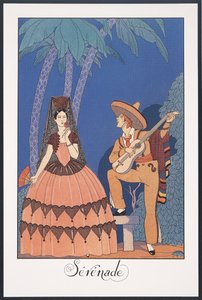 Falbalas et Fanfreluches, Almanach für 1924, Serenade, von George Barbier, Druck