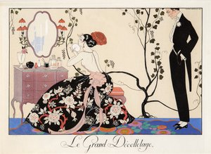Le Grand Décolletage, Gravur von H. Reidel von Georges Barbier