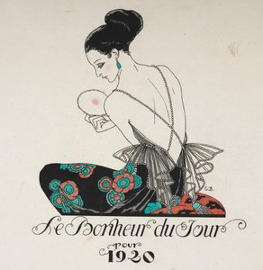 Das Glück des Tages. Eine Frau in einem Blumenkleid von Georges Barbier