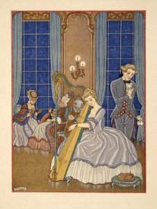 Valmont verführt sein Opfer, Illustration aus 