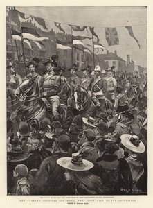 Die Kavallerie, Kolonial und Heimisch, die an der Prozession teilnahm von Georges Bertin Scott