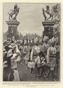Die Abreise des indischen Kontingents von Hampton Court von Georges Bertin Scott